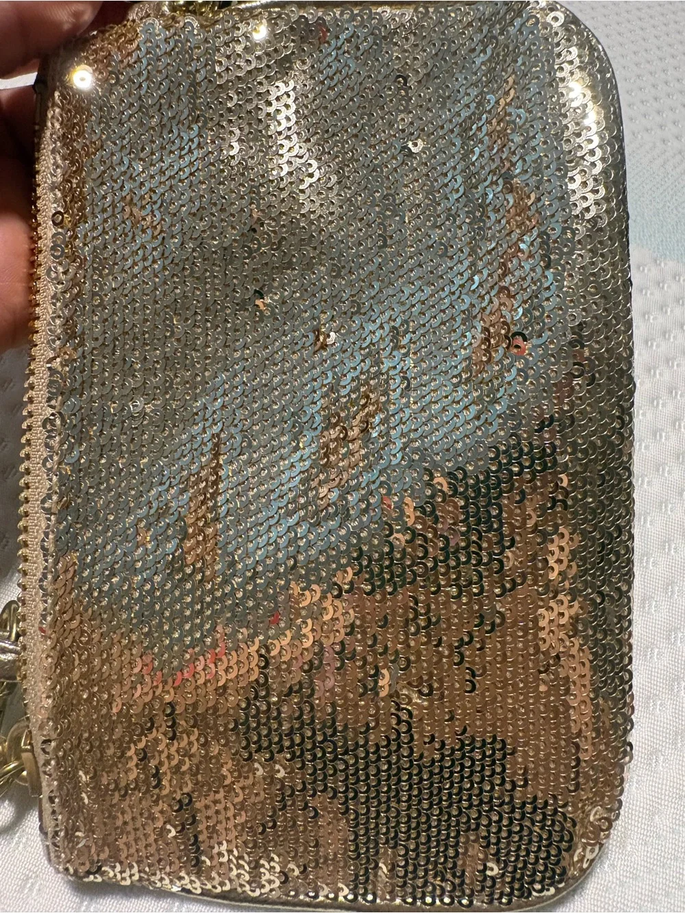 Coach Gold Sequin Wristlet Clutch - Picture 8 of 9